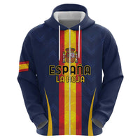 Custom Spain Football Zip Hoodie La Roja With Carnation Pattern