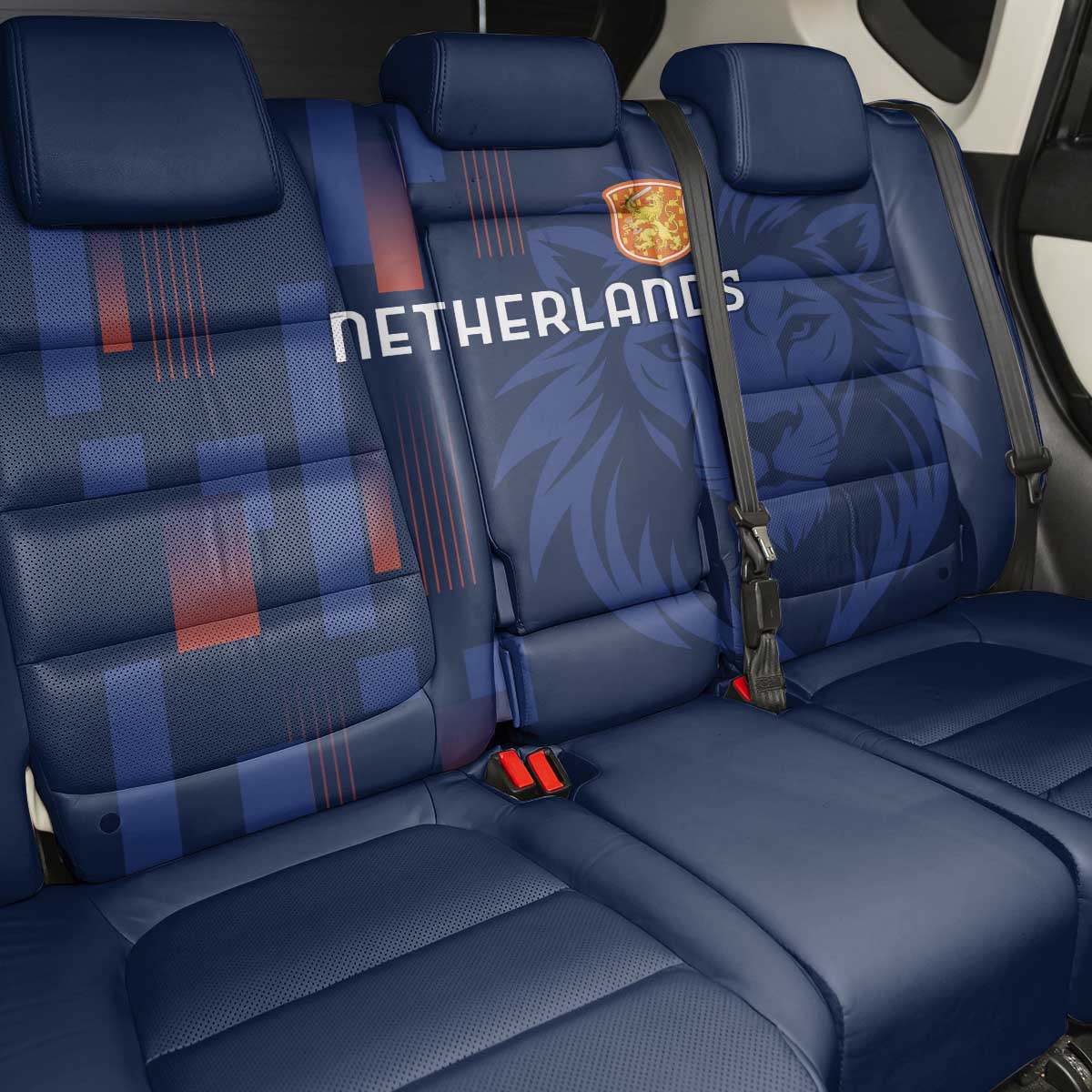 Netherlands Football Back Car Seat Cover Lion Head Simply Het Nederlands Elftal