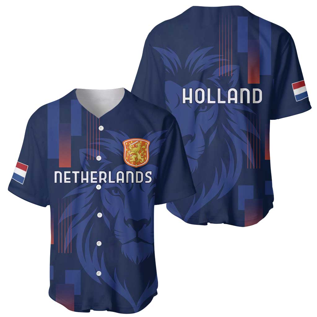 Netherlands Football Baseball Jersey Lion Head Simply Het Nederlands Elftal
