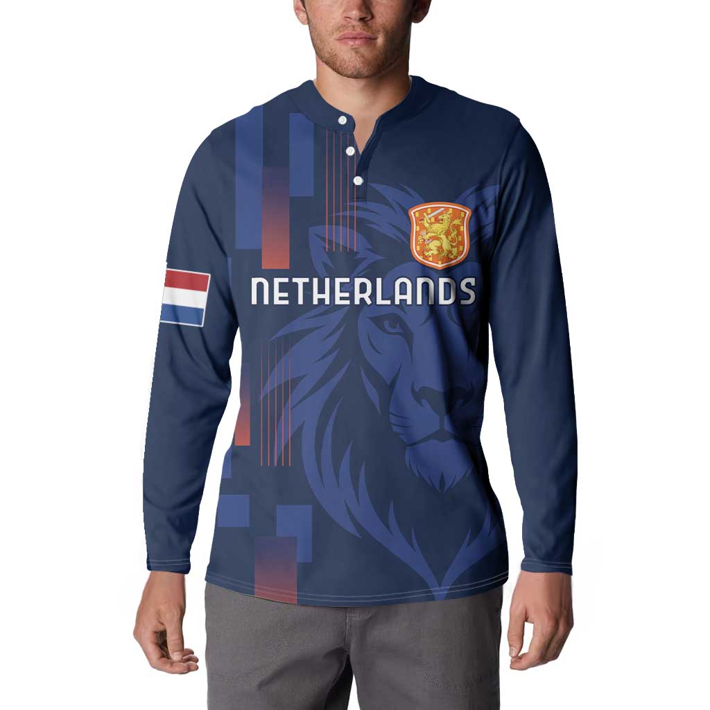 Netherlands Football Button Sweatshirt Lion Head Simply Het Nederlands Elftal