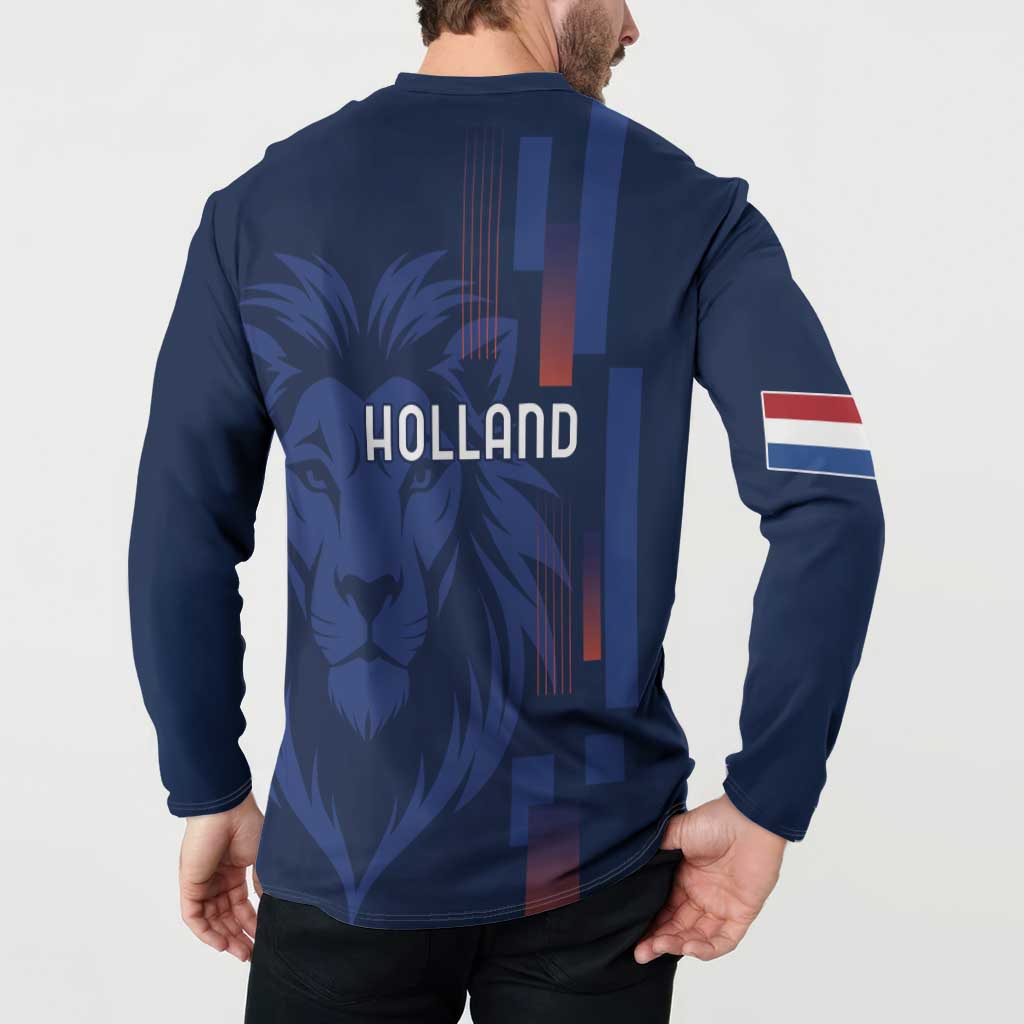Netherlands Football Button Sweatshirt Lion Head Simply Het Nederlands Elftal
