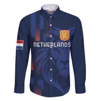 Netherlands Football Family Matching Long Sleeve Bodycon Dress and Hawaiian Shirt Lion Head Simply Het Nederlands Elftal