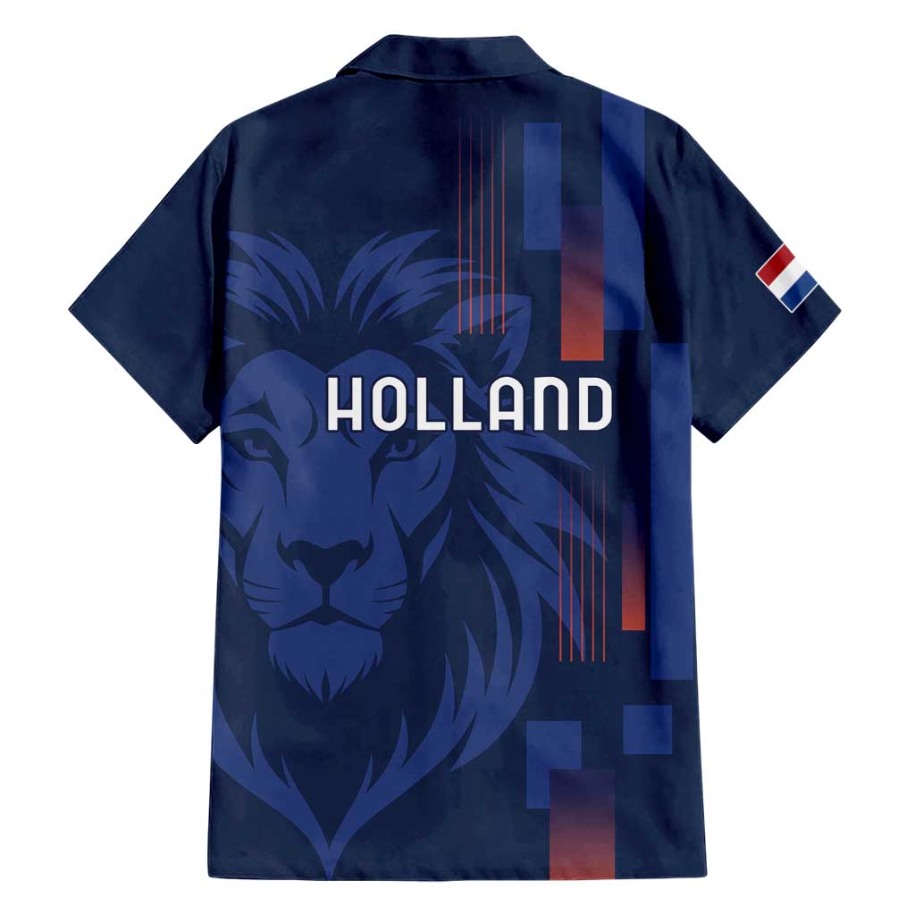 Netherlands Football Family Matching Short Sleeve Bodycon Dress and Hawaiian Shirt Lion Head Simply Het Nederlands Elftal