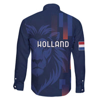 Netherlands Football Family Matching Short Sleeve Bodycon Dress and Hawaiian Shirt Lion Head Simply Het Nederlands Elftal