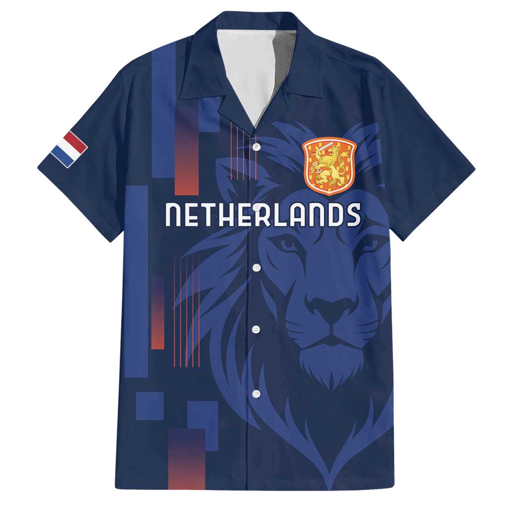 Netherlands Football Hawaiian Shirt Lion Head Simply Het Nederlands Elftal