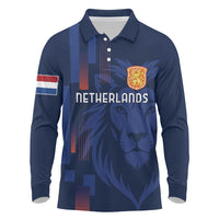 Netherlands Football Long Sleeve Polo Shirt Lion Head Simply Het Nederlands Elftal