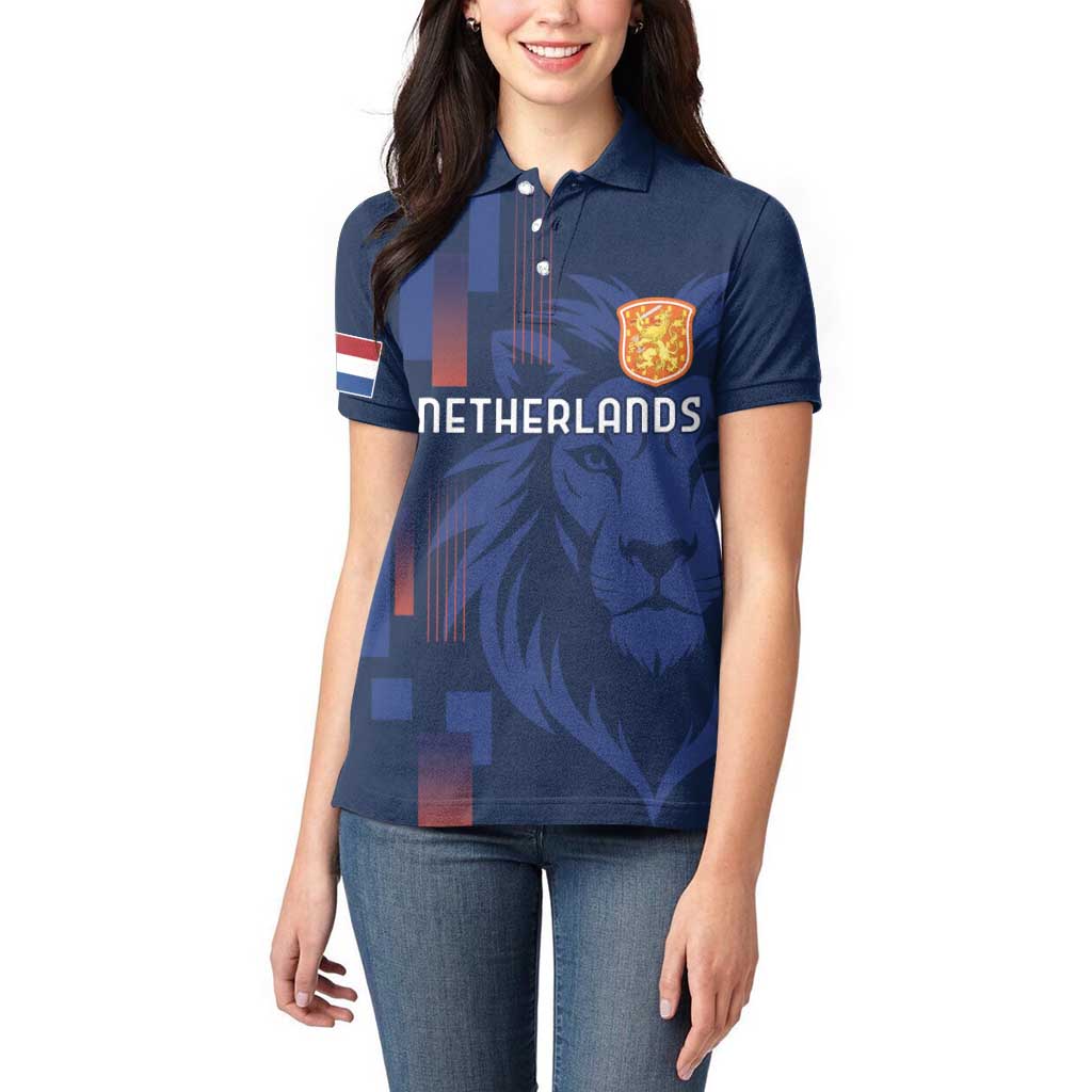 Netherlands Football Women Polo Shirt Lion Head Simply Het Nederlands Elftal