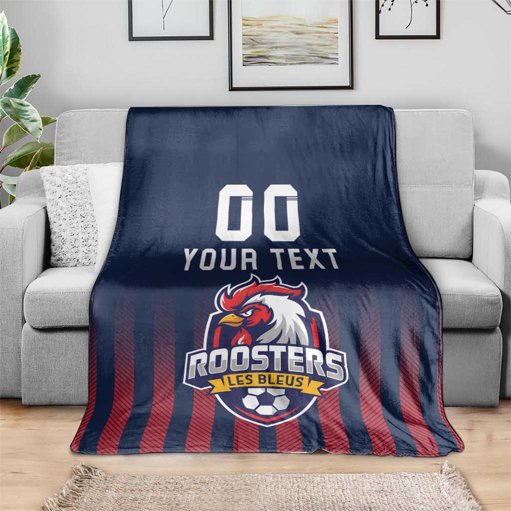 Custom France Football Blanket Les Bleus Gallic Rooster