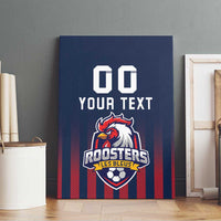 Custom France Football Canvas Wall Art Les Bleus Gallic Rooster