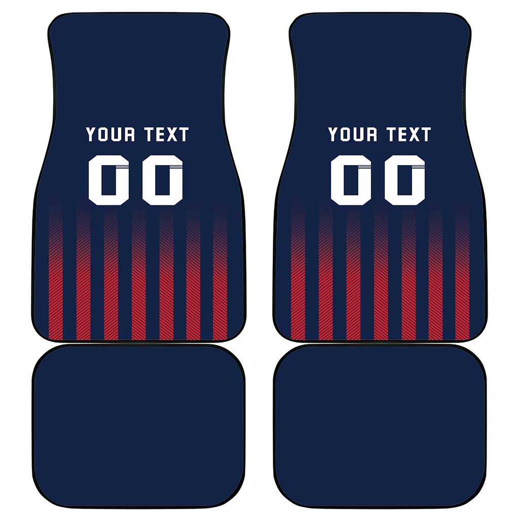 Custom France Football Car Mats Les Bleus Gallic Rooster