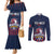 Custom France Football Couples Matching Mermaid Dress and Long Sleeve Button Shirt Les Bleus Gallic Rooster