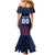 Custom France Football Mermaid Dress Les Bleus Gallic Rooster