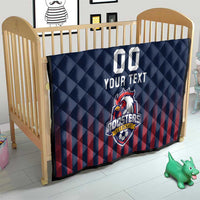 Custom France Football Quilt Les Bleus Gallic Rooster