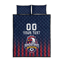 Custom France Football Quilt Bed Set Les Bleus Gallic Rooster