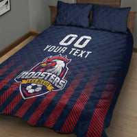 Custom France Football Quilt Bed Set Les Bleus Gallic Rooster