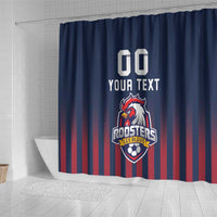 Custom France Football Shower Curtain Les Bleus Gallic Rooster