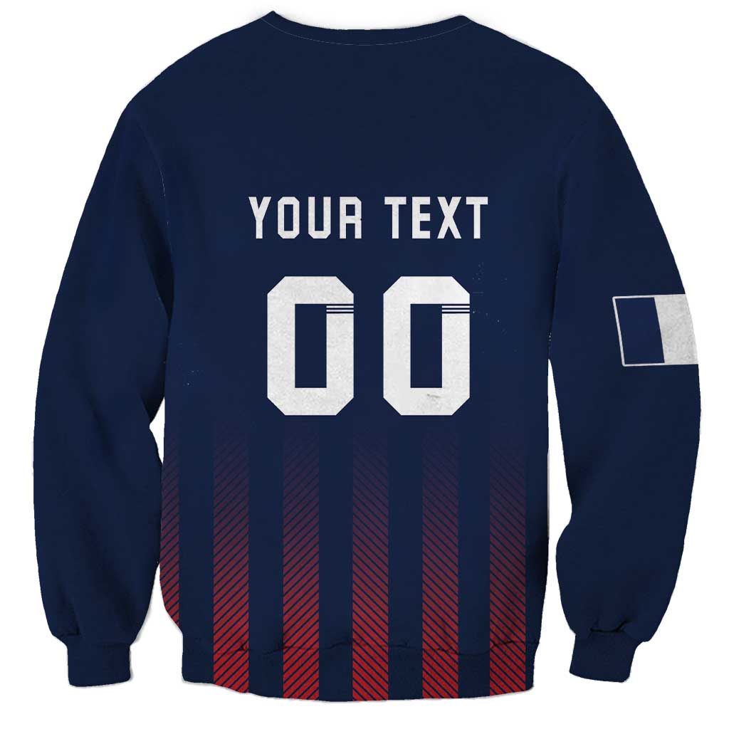 Custom France Football Sweatshirt Les Bleus Gallic Rooster