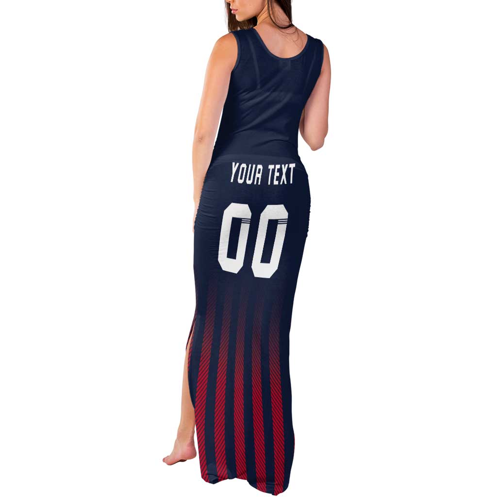 Custom France Football Tank Maxi Dress Les Bleus Gallic Rooster