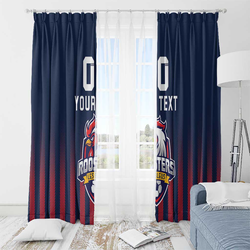 Custom France Football Window Curtain Les Bleus Gallic Rooster