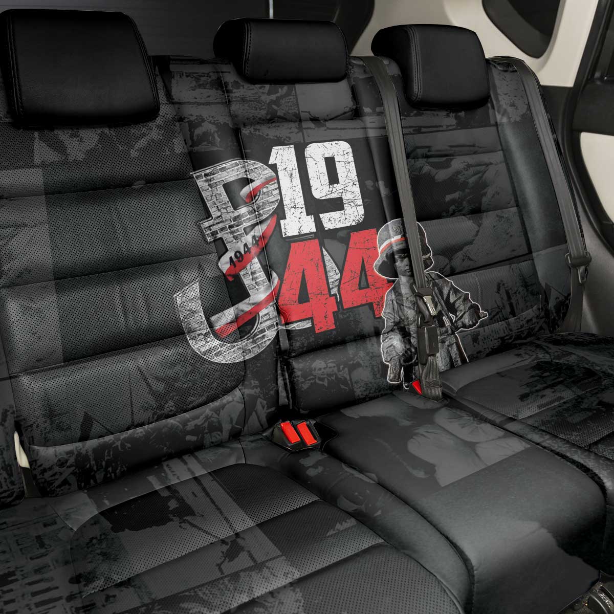 Warsaw Uprising 1944 Back Car Seat Cover Polska Walczy WWII Insurrectionist