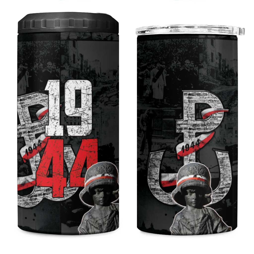 Warsaw Uprising 1944 4 in 1 Can Cooler Tumbler Polska Walczy WWII Insurrectionist