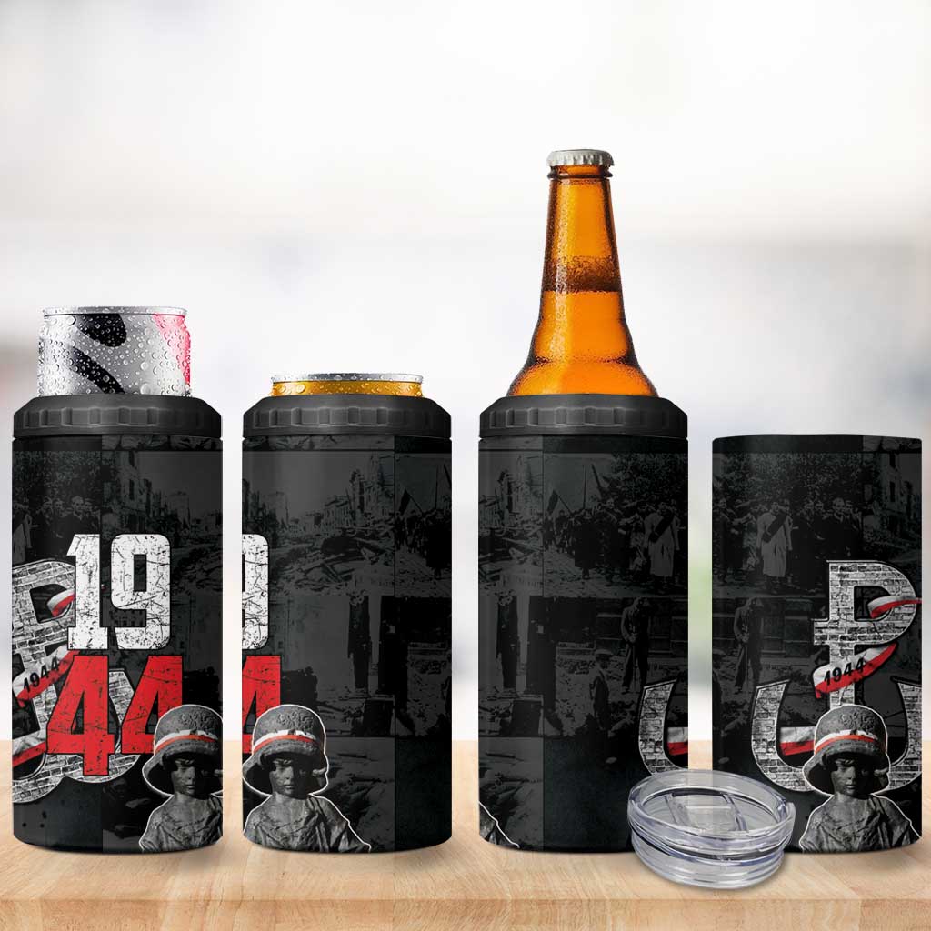 Warsaw Uprising 1944 4 in 1 Can Cooler Tumbler Polska Walczy WWII Insurrectionist