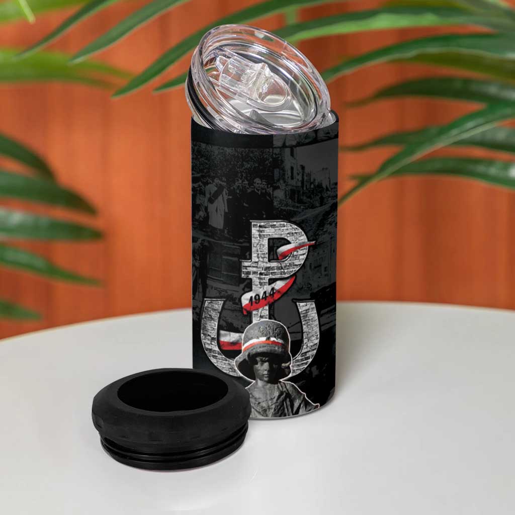 Warsaw Uprising 1944 4 in 1 Can Cooler Tumbler Polska Walczy WWII Insurrectionist