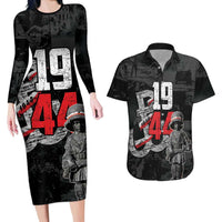 Warsaw Uprising 1944 Couples Matching Long Sleeve Bodycon Dress and Hawaiian Shirt Polska Walczy WWII Insurrectionist