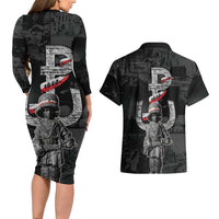 Warsaw Uprising 1944 Couples Matching Long Sleeve Bodycon Dress and Hawaiian Shirt Polska Walczy WWII Insurrectionist