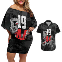 Warsaw Uprising 1944 Couples Matching Off Shoulder Short Dress and Hawaiian Shirt Polska Walczy WWII Insurrectionist