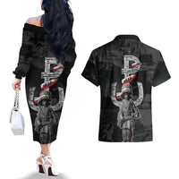 Warsaw Uprising 1944 Couples Matching Off The Shoulder Long Sleeve Dress and Hawaiian Shirt Polska Walczy WWII Insurrectionist