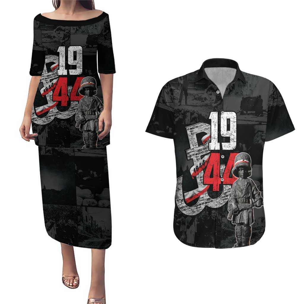 Warsaw Uprising 1944 Couples Matching Puletasi and Hawaiian Shirt Polska Walczy WWII Insurrectionist