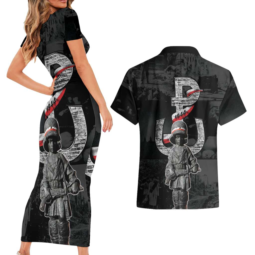 Warsaw Uprising 1944 Couples Matching Short Sleeve Bodycon Dress and Hawaiian Shirt Polska Walczy WWII Insurrectionist