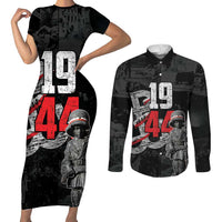 Warsaw Uprising 1944 Couples Matching Short Sleeve Bodycon Dress and Long Sleeve Button Shirt Polska Walczy WWII Insurrectionist