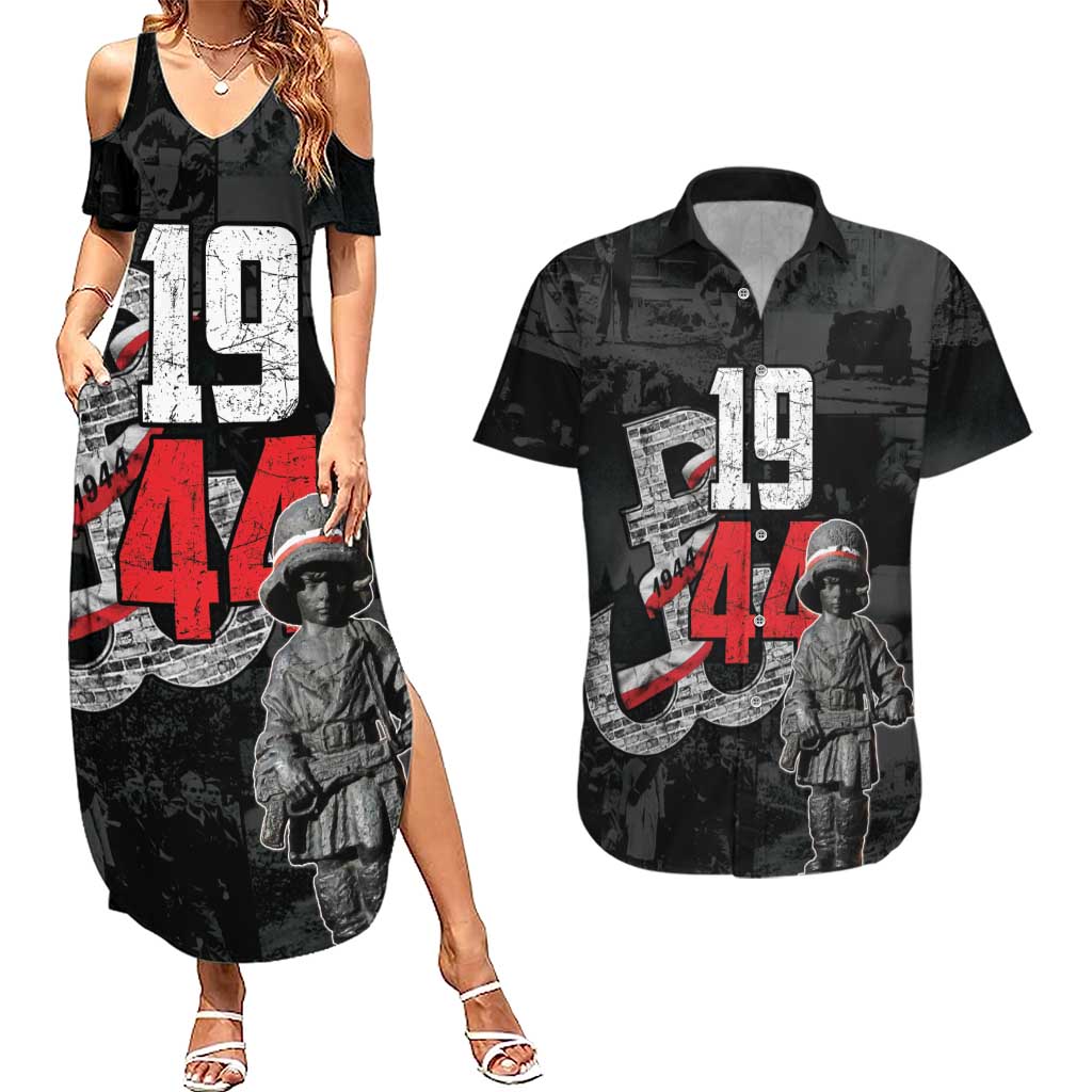 Warsaw Uprising 1944 Couples Matching Summer Maxi Dress and Hawaiian Shirt Polska Walczy WWII Insurrectionist