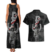 Warsaw Uprising 1944 Couples Matching Tank Maxi Dress and Hawaiian Shirt Polska Walczy WWII Insurrectionist