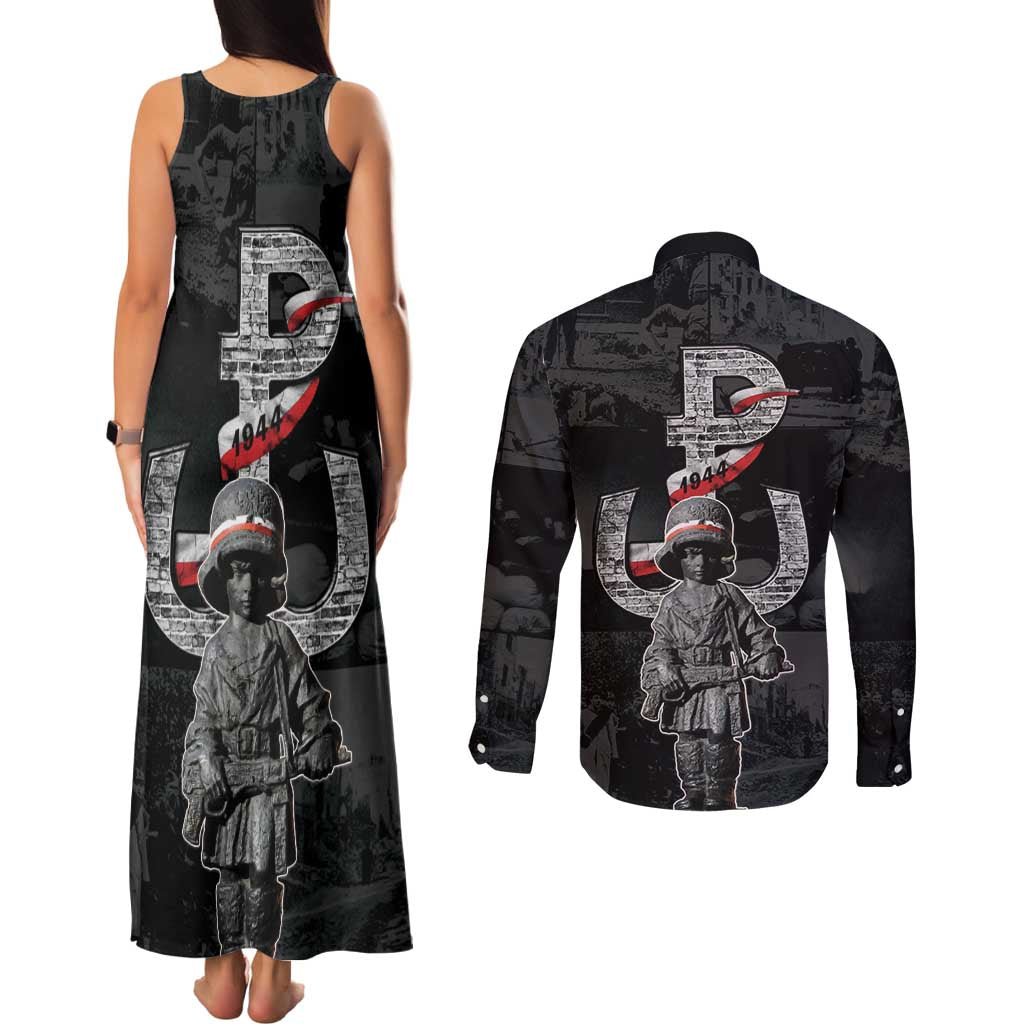 Warsaw Uprising 1944 Couples Matching Tank Maxi Dress and Long Sleeve Button Shirt Polska Walczy WWII Insurrectionist