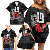 Warsaw Uprising 1944 Family Matching Off Shoulder Short Dress and Hawaiian Shirt Polska Walczy WWII Insurrectionist