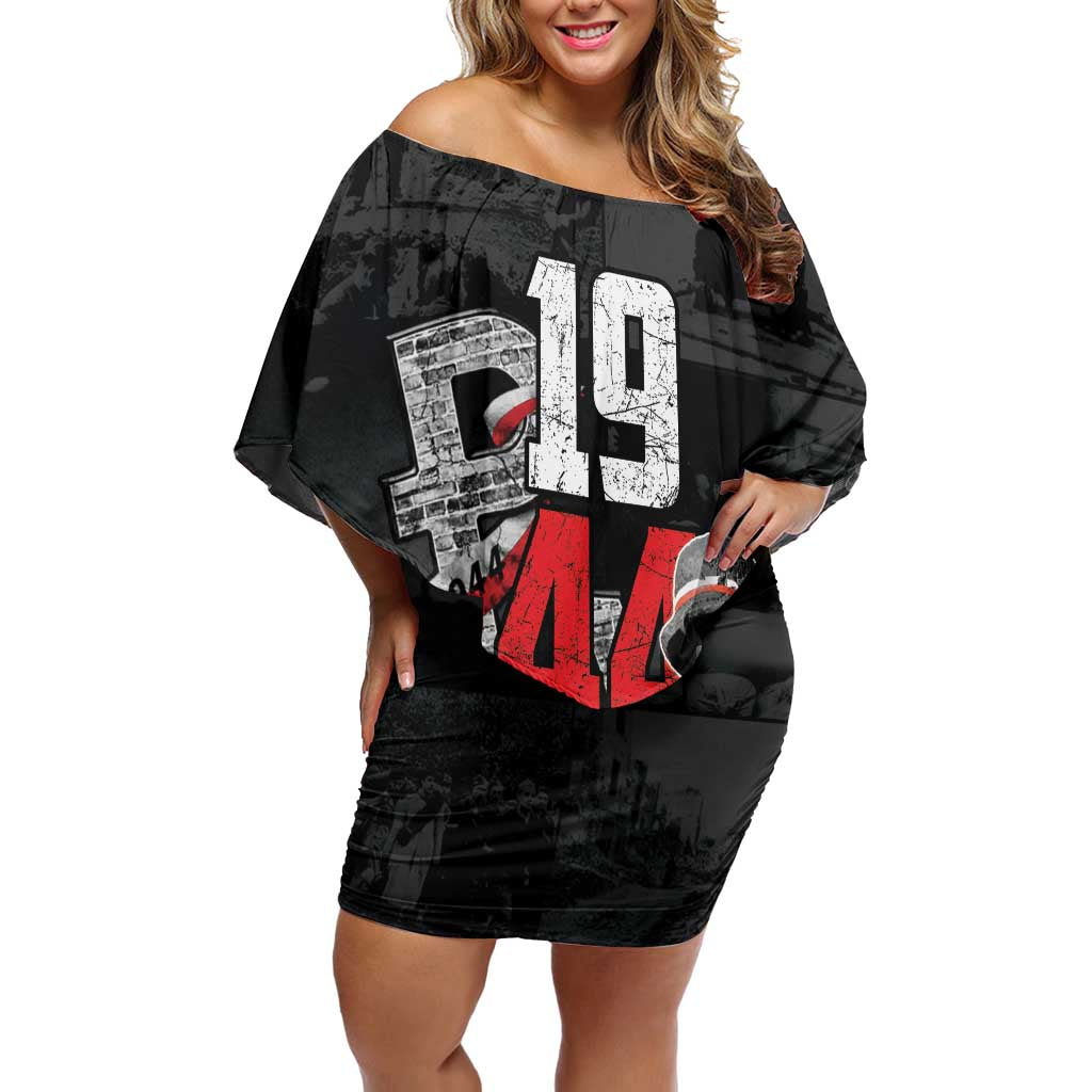 Warsaw Uprising 1944 Family Matching Off Shoulder Short Dress and Hawaiian Shirt Polska Walczy WWII Insurrectionist