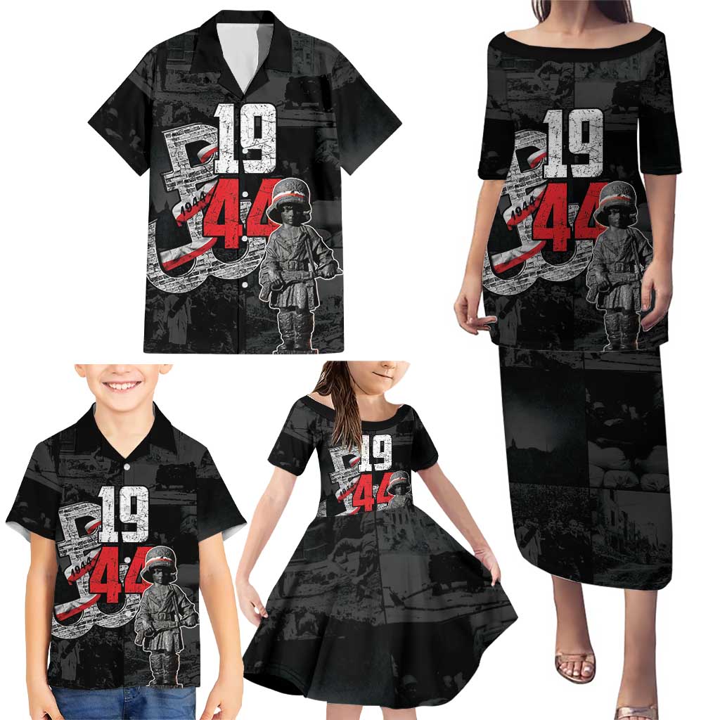 Warsaw Uprising 1944 Family Matching Puletasi and Hawaiian Shirt Polska Walczy WWII Insurrectionist
