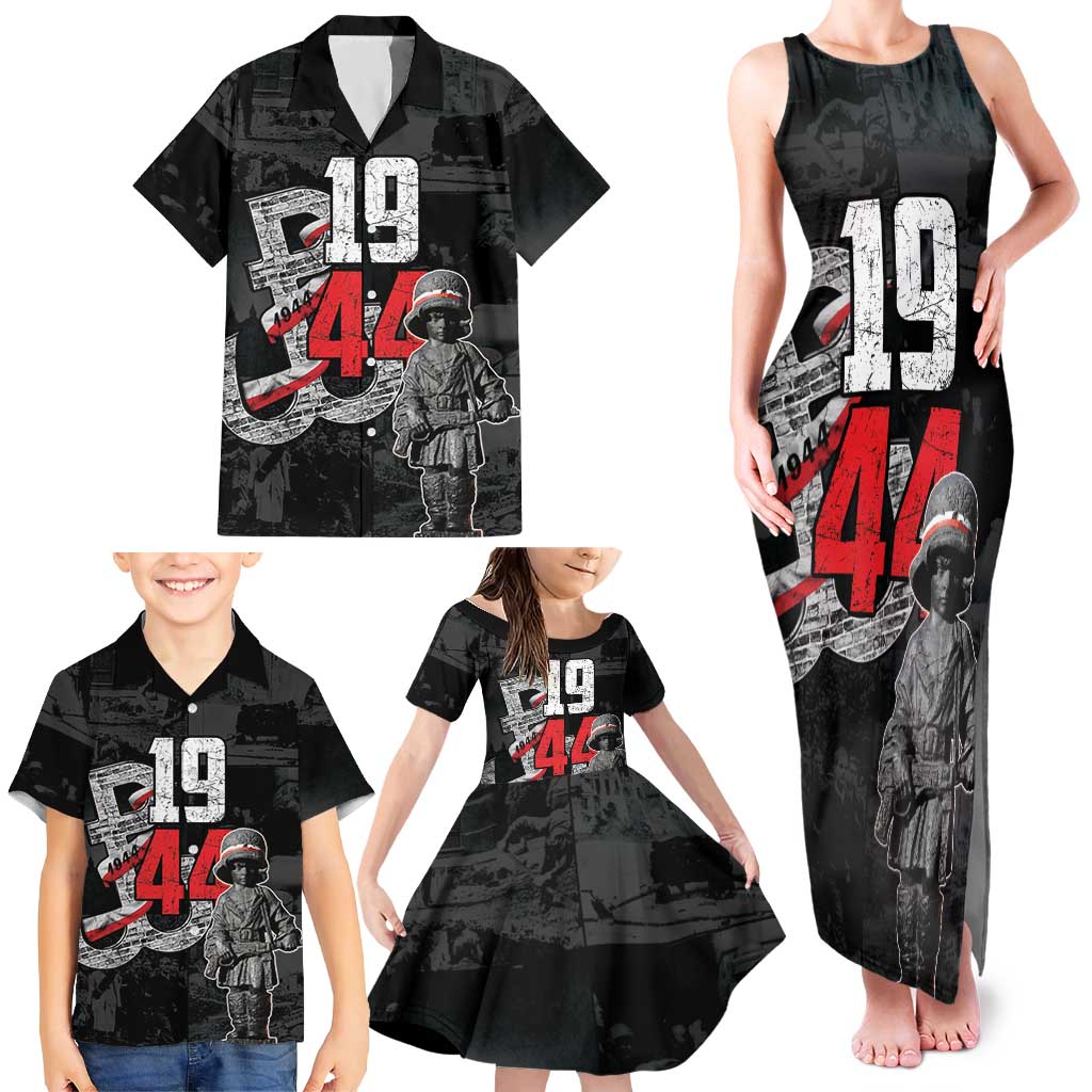Warsaw Uprising 1944 Family Matching Tank Maxi Dress and Hawaiian Shirt Polska Walczy WWII Insurrectionist