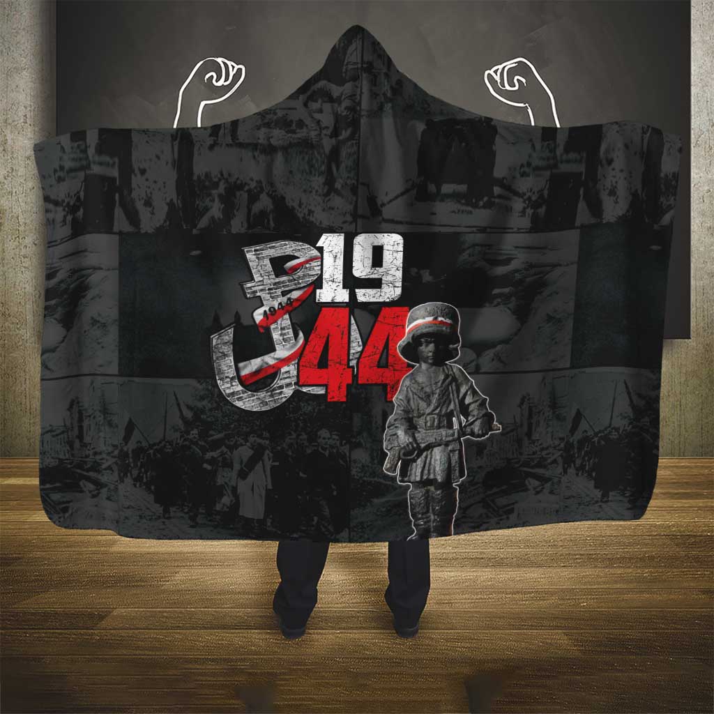 Warsaw Uprising 1944 Hooded Blanket Polska Walczy WWII Insurrectionist
