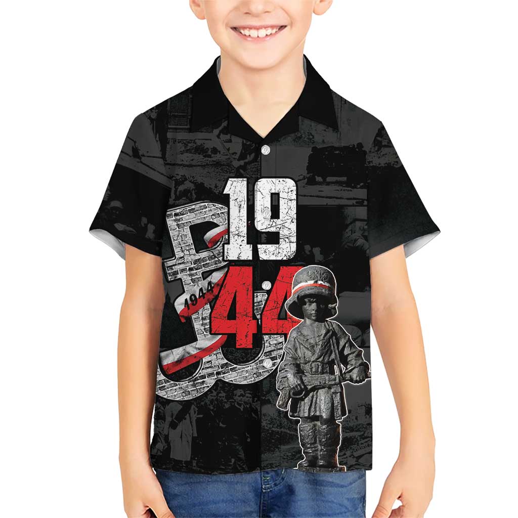 Warsaw Uprising 1944 Kid Hawaiian Shirt Polska Walczy WWII Insurrectionist