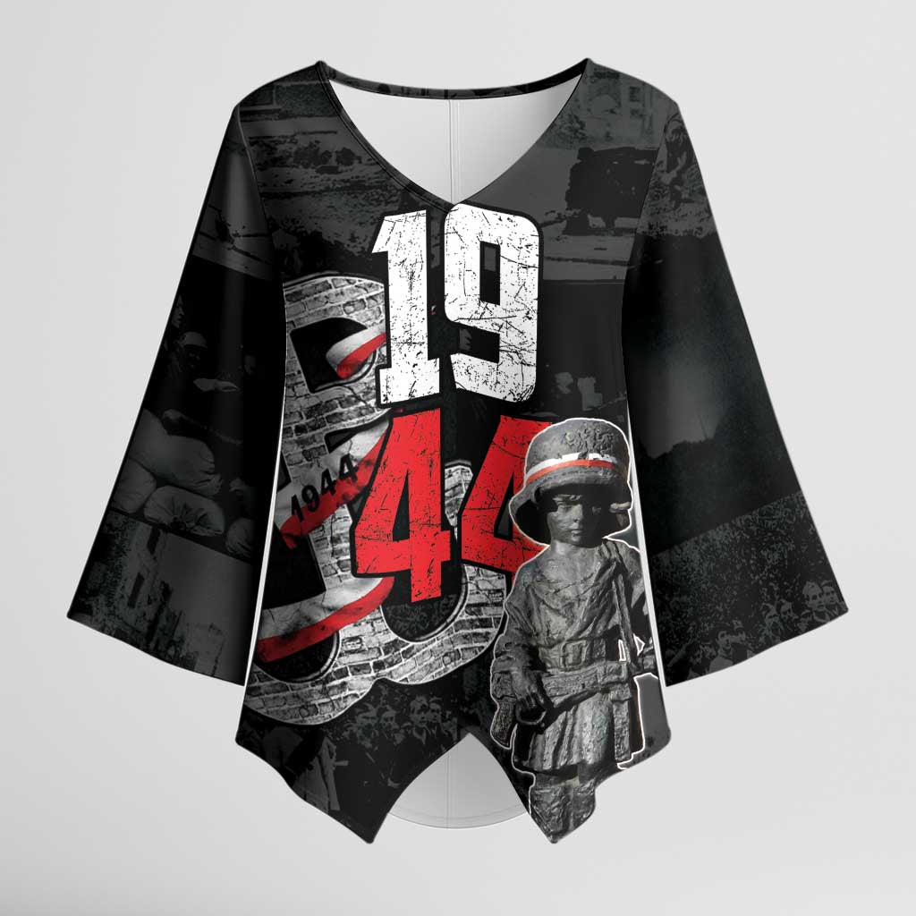 Warsaw Uprising 1944 Kimono Sleeve Blouse Polska Walczy WWII Insurrectionist
