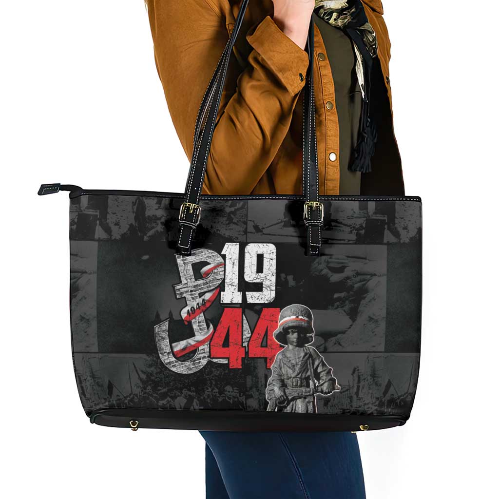 Warsaw Uprising 1944 Leather Tote Bag Polska Walczy WWII Insurrectionist