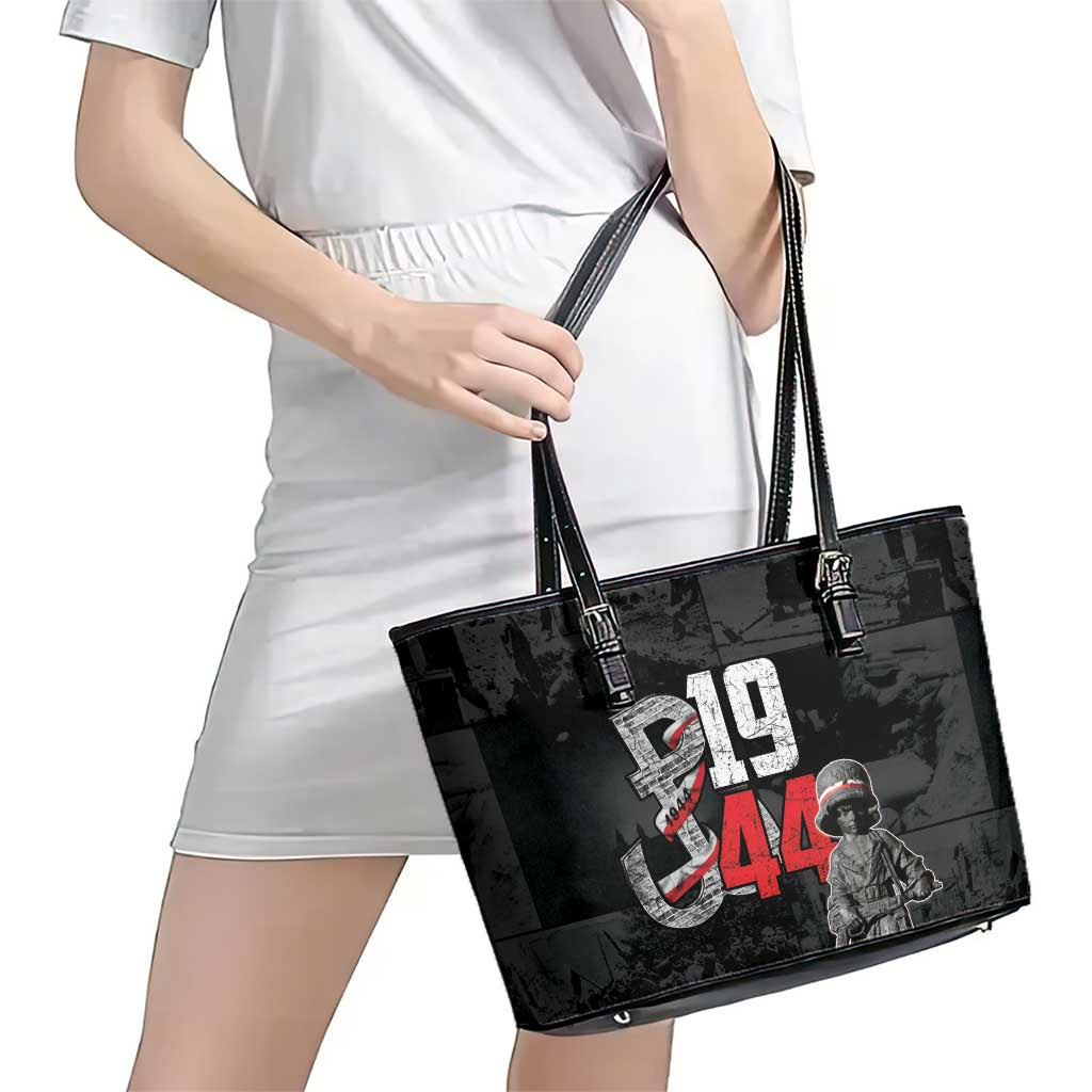 Warsaw Uprising 1944 Leather Tote Bag Polska Walczy WWII Insurrectionist