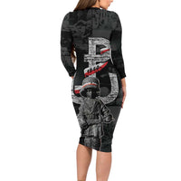 Warsaw Uprising 1944 Long Sleeve Bodycon Dress Polska Walczy WWII Insurrectionist