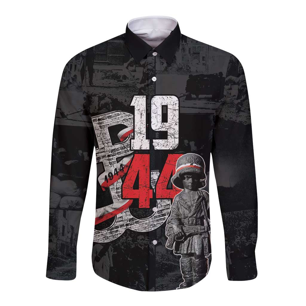 Warsaw Uprising 1944 Long Sleeve Button Shirt Polska Walczy WWII Insurrectionist