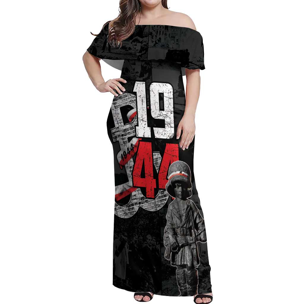 Warsaw Uprising 1944 Off Shoulder Maxi Dress Polska Walczy WWII Insurrectionist