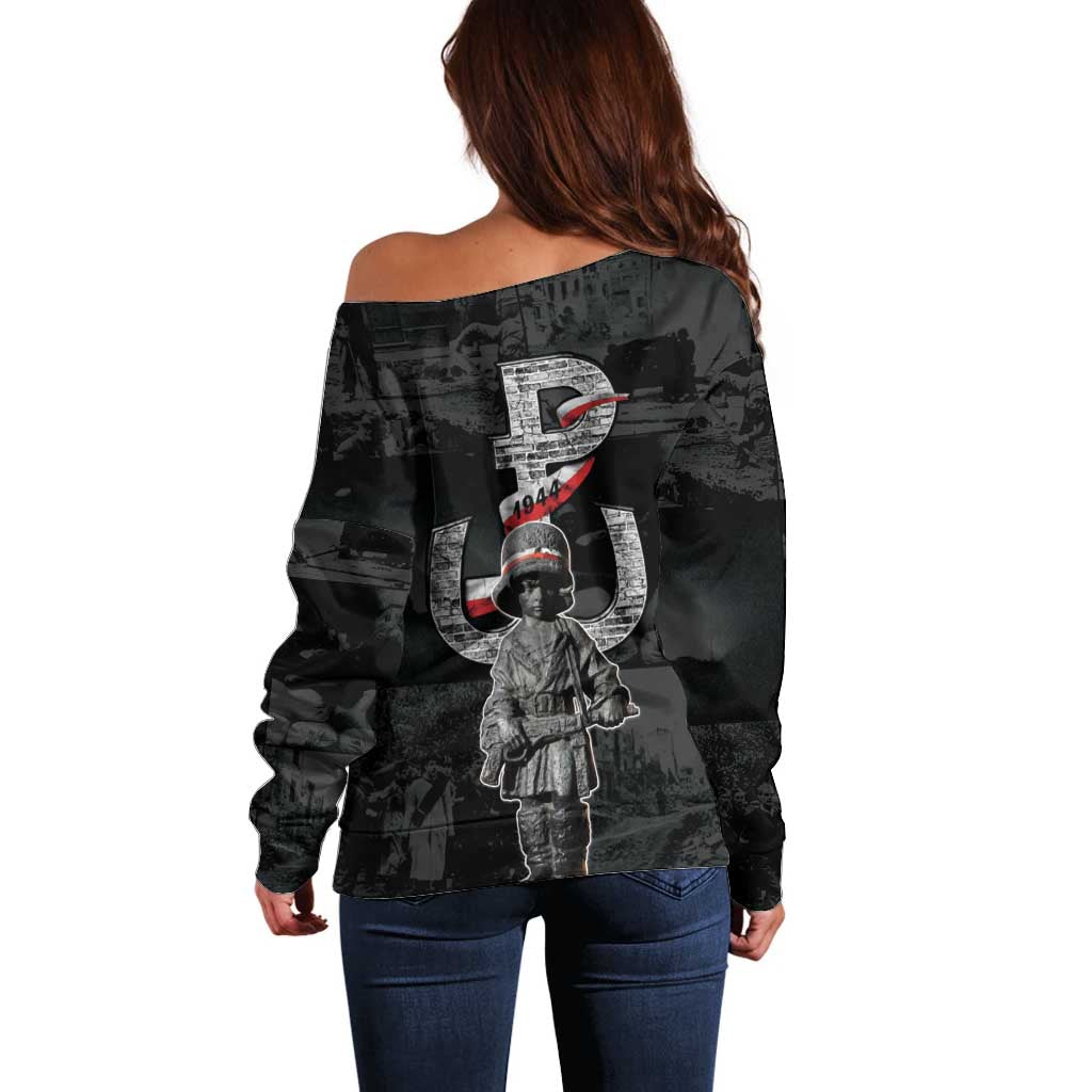 Warsaw Uprising 1944 Off Shoulder Sweater Polska Walczy WWII Insurrectionist